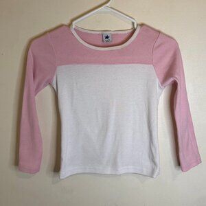 Pink and White Baseball Shirt